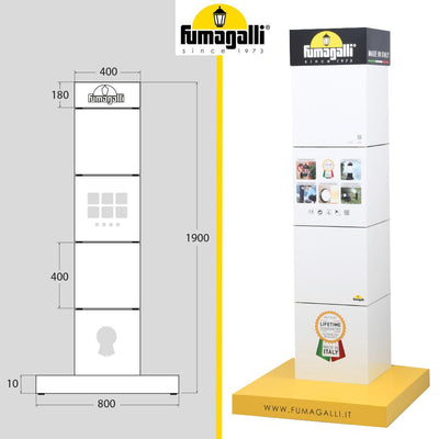 ESPOSITORE FUMAGALLI 80X80X190H CM (SOLO STRUTTURA)