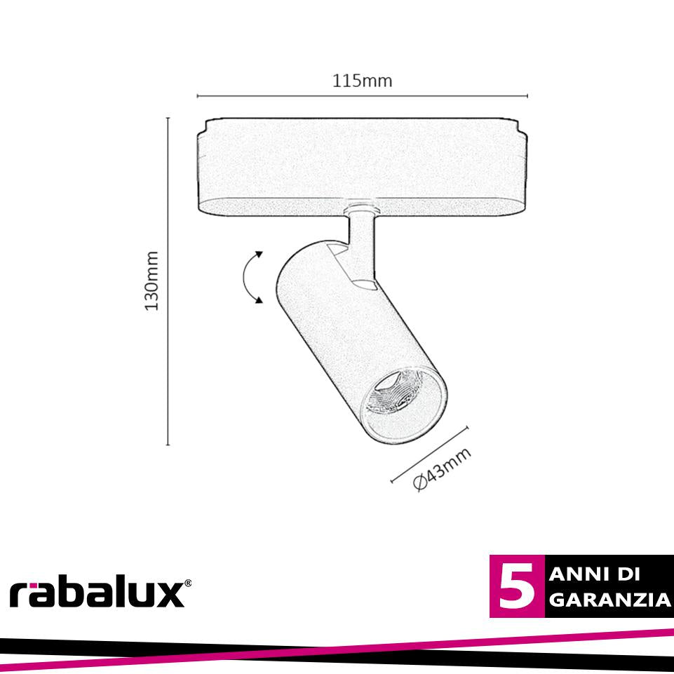 LITRACK SPOT04W, 10W,800LM,3000K, D4,3CM