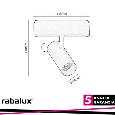 LITRACK SPOT04W, 10W,800LM,3000K, D4,3CM