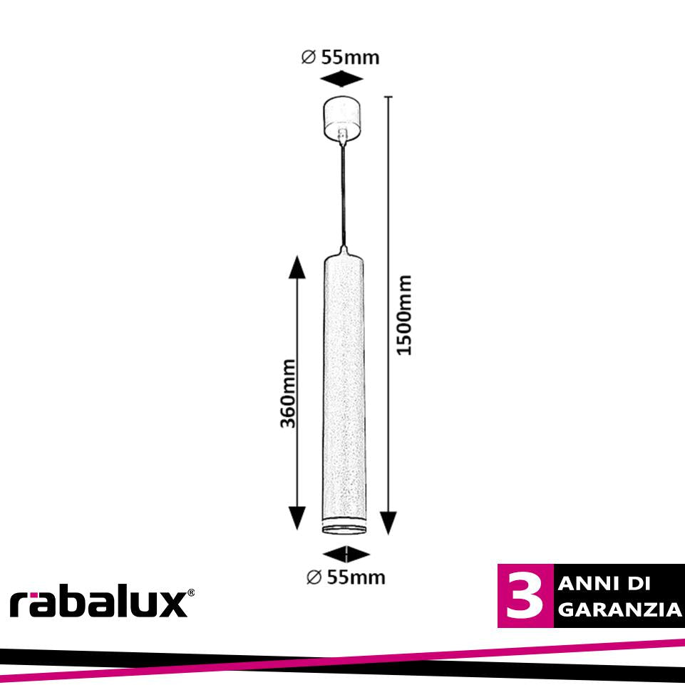 SENOBIA,IND.PEND. GU10 1XMAX5W, H150CM