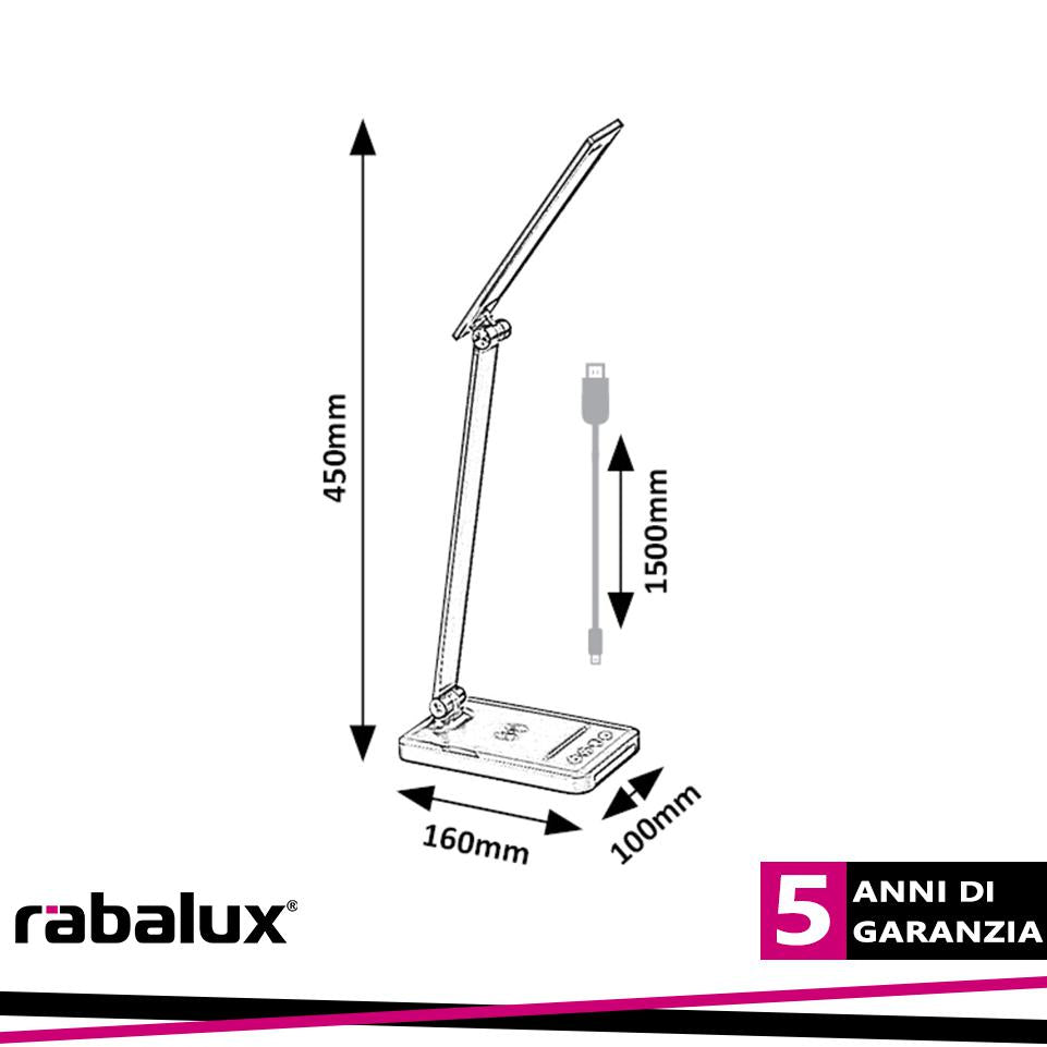 TRAZE,IND.TABLE, LED5W, H45CM, BLACK