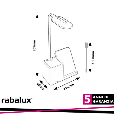 CERIE,IND.TABLE, LED4W, H30,5CM, BLACK