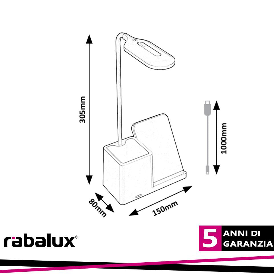 CERIE,IND.TABLE, LED4W, H30,5CM, BLACK