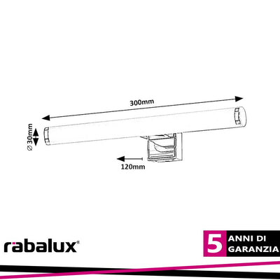 NOUR,IND.BATHROOM WALL, LED5W, L30CM