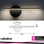 SABIRA,IND.WALL, LED6W, L33CM, BLACK