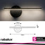 SABIRA,IND.WALL, LED6W, L33CM, BLACK