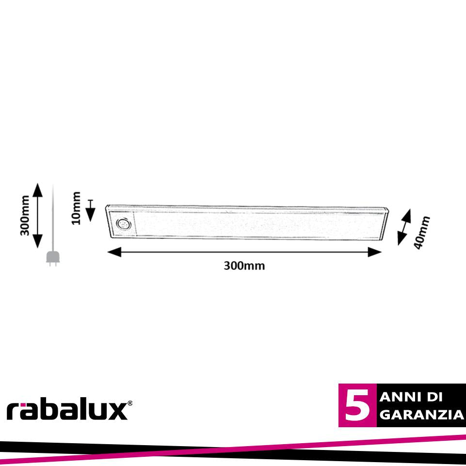 IVANNA,IND.CABLIGHT. LED2W, L30CM,SILVER