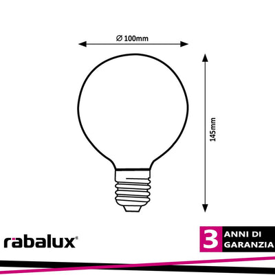 FIL. LED, E27 G95, 4W, 170LM, 1800K