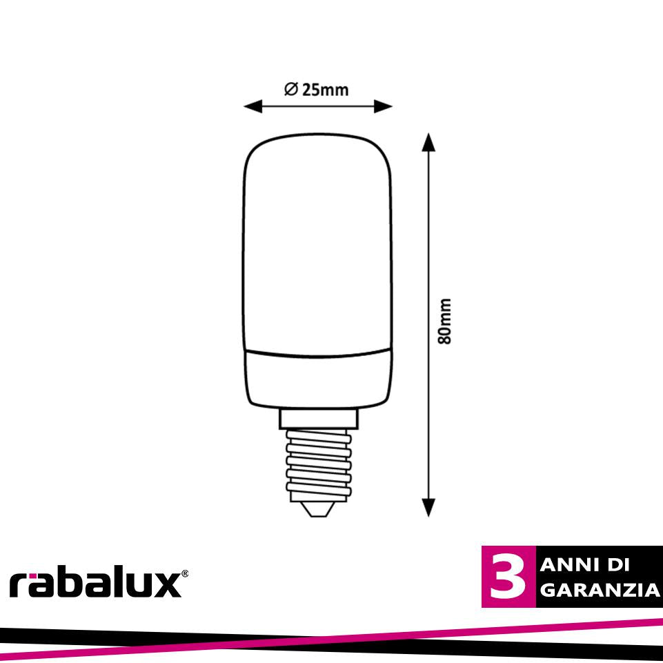 FIL. LED, E14 T25, 4W, 400LM, 3000K
