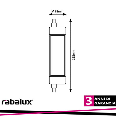 SMD LED, R7S, 15W, 1750LM, 2700K