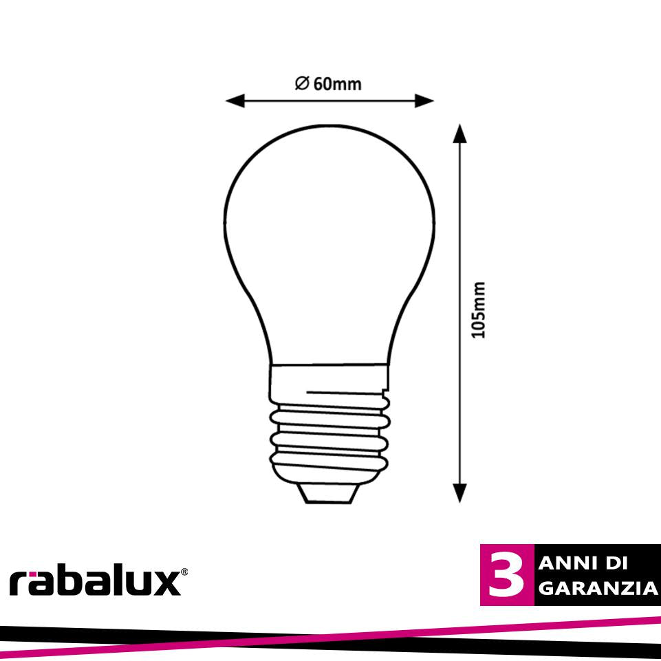 FIL. LED, E27 A60, 10W, 850LM, 3000K