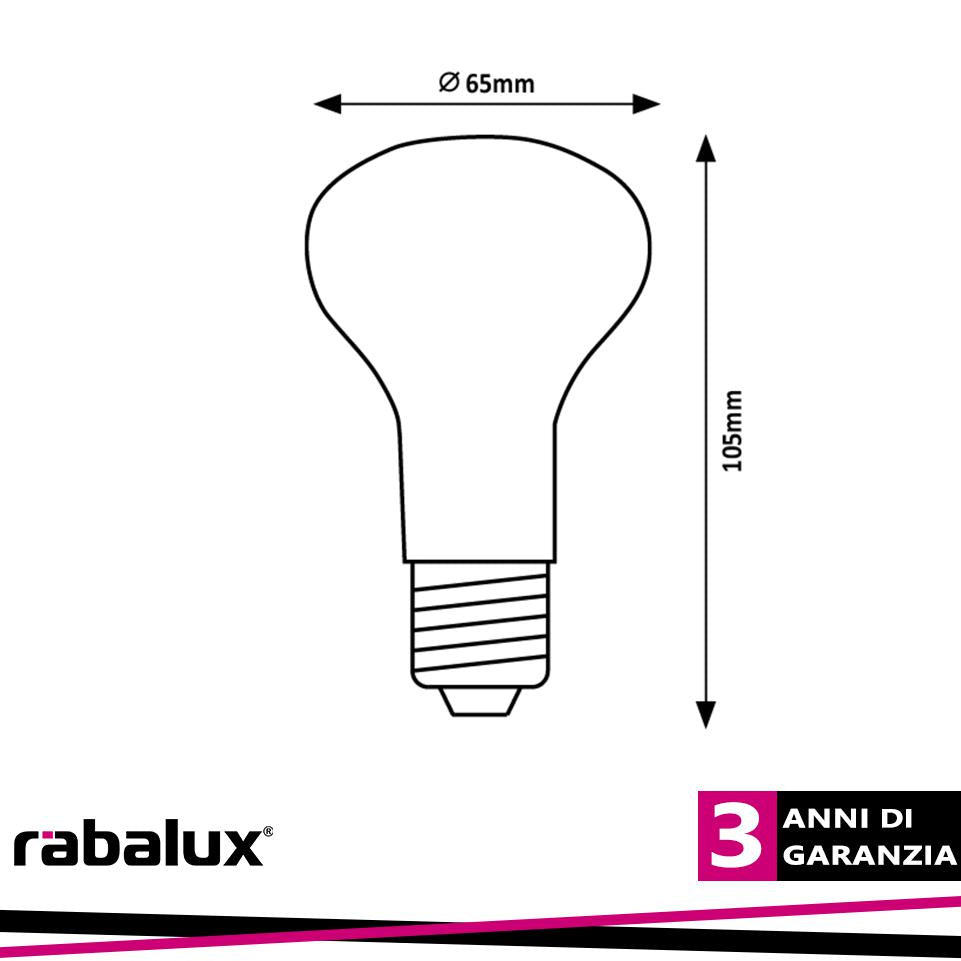 SMD LED, E27 R63, 9W, 806LM, 4000K