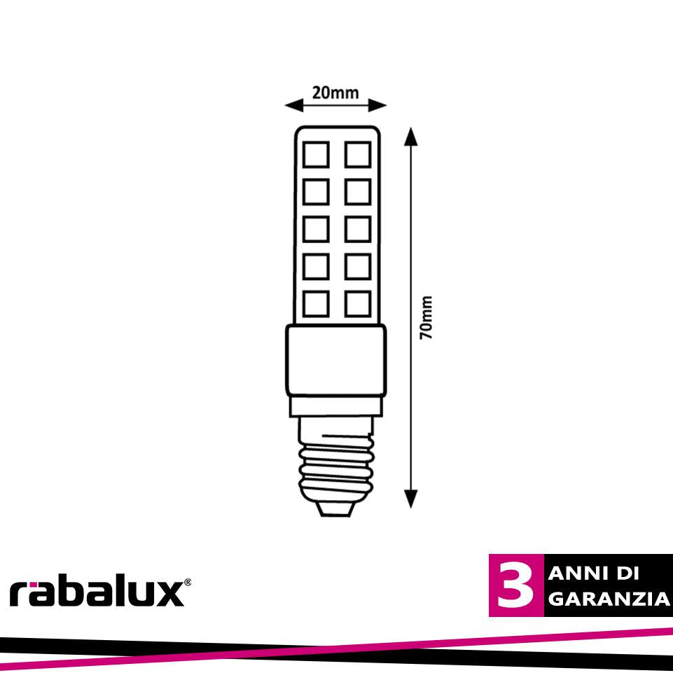 SMD LED, E14 T20, 6W, 570LM, 3000K