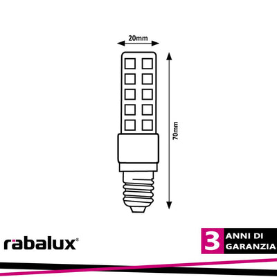 SMD LED, E14 T20, 6W, 570LM, 3000K