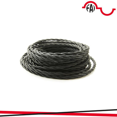 TRECCIA SETA 3X0.75MM NERO