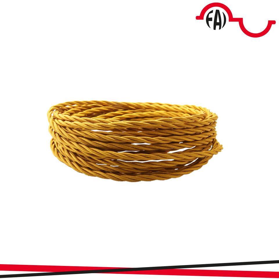 TRECCIA SETA 3X0.75MM ORO