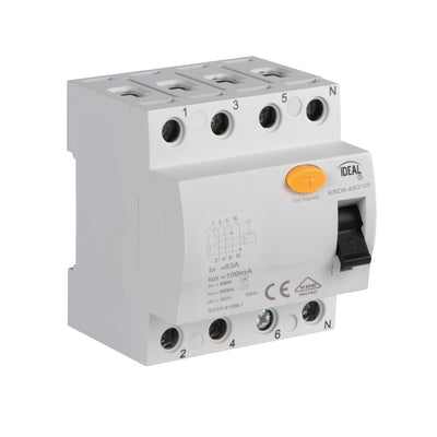 INTERRUTTORE DIFFERENZIALE, 4P KRD6-4/63/100 - KANLUX