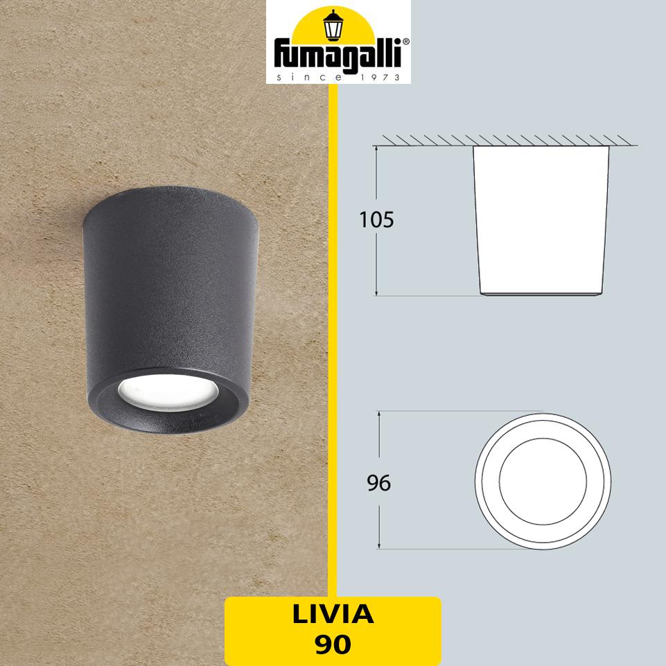 LIVIA 90 NERO SATIN LED GU10 3,5W CCT