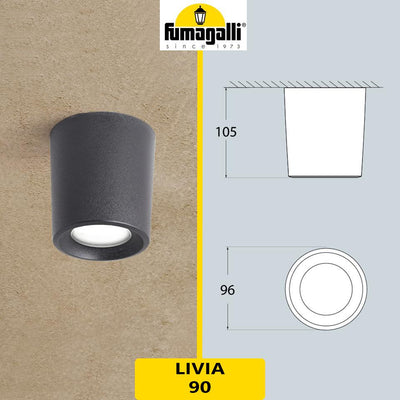 LIVIA 90 NERO SATIN LED GU10 3,5W CCT