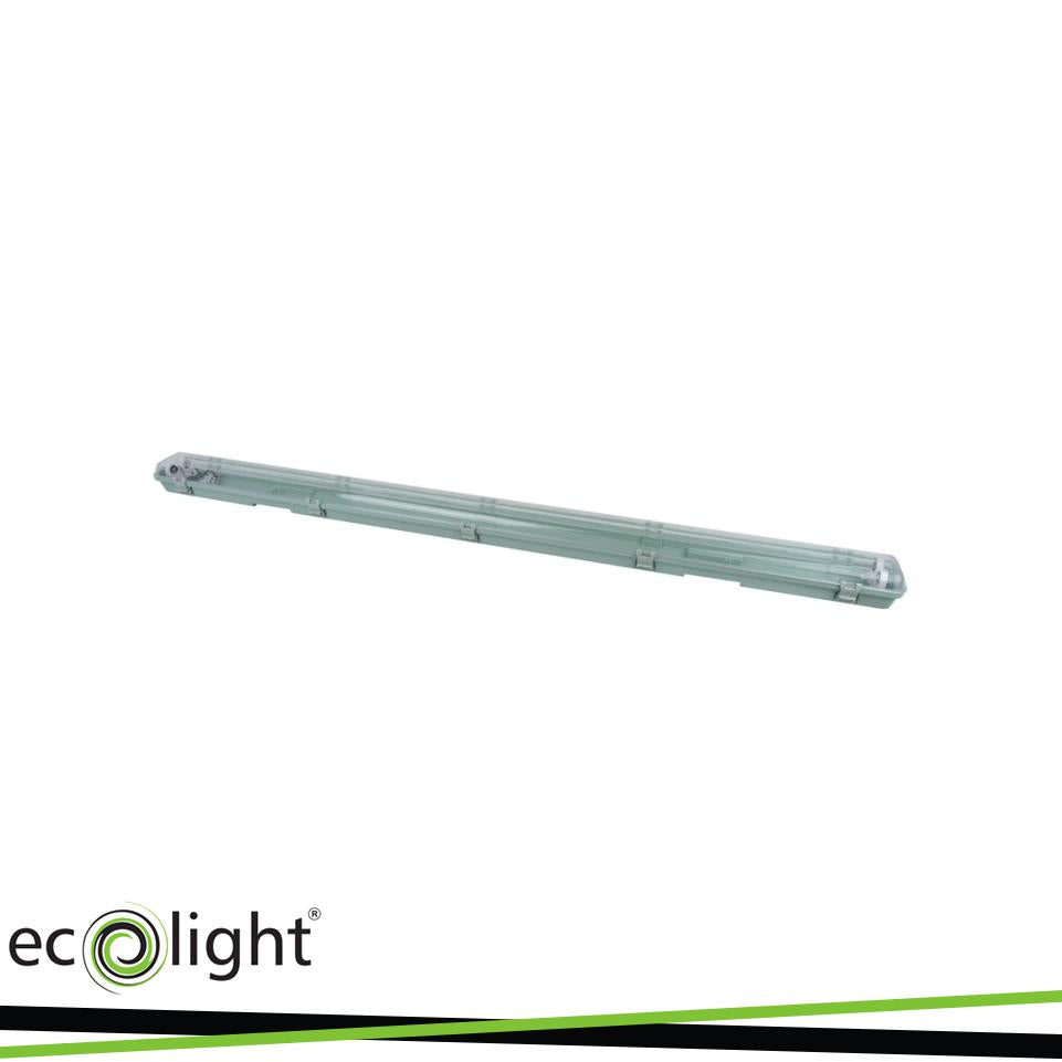 PLAFONIERA IP65 PER TUBI LED 2X120CM (T8 NO-INCLUSO)
