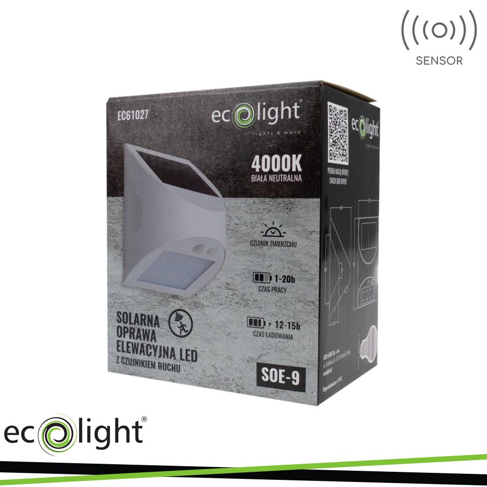 LAMPADA SOLARE PER FACCIATA BIANCA 3W 4000K SOE-9