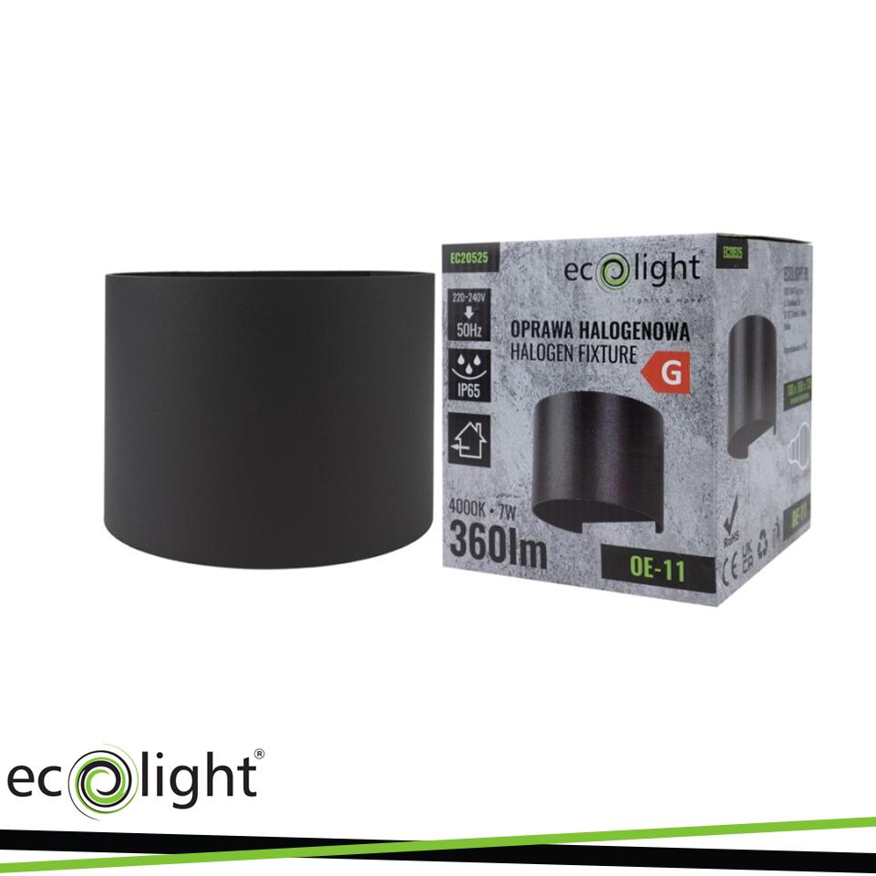 APPARECCHIO PER FACCIATE OE-11 7W 360LM IP65 ANTRACITE