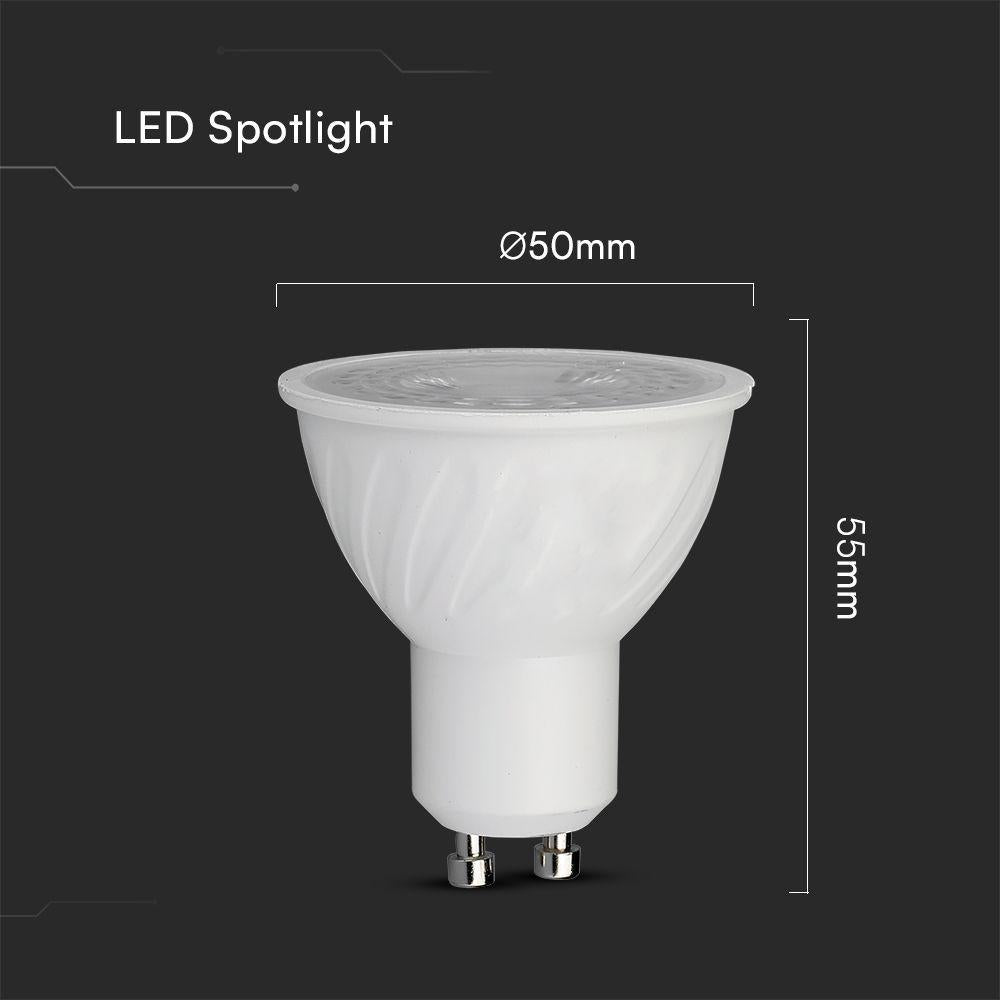 LED LAMPADINA SAMSUNG CHIP GU10 6W PLASTICA SMD WITH LENS 4000K