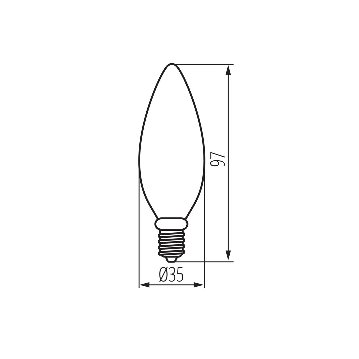 LAMPADINA LED XLED C35E14 7W-WW - KANLUX