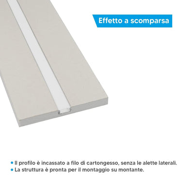PROFILO LED GESSO 2MT