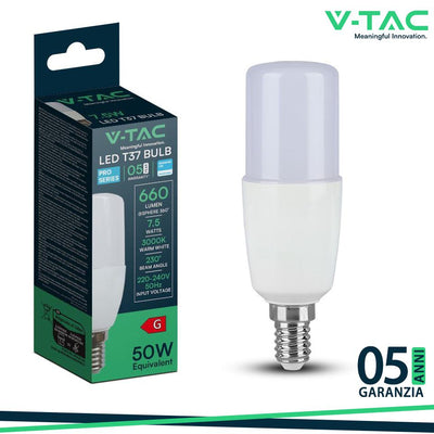 LED LAMPADINA SAMSUNG CHIP 7.5W E14 T37 PLASTICA 4000K