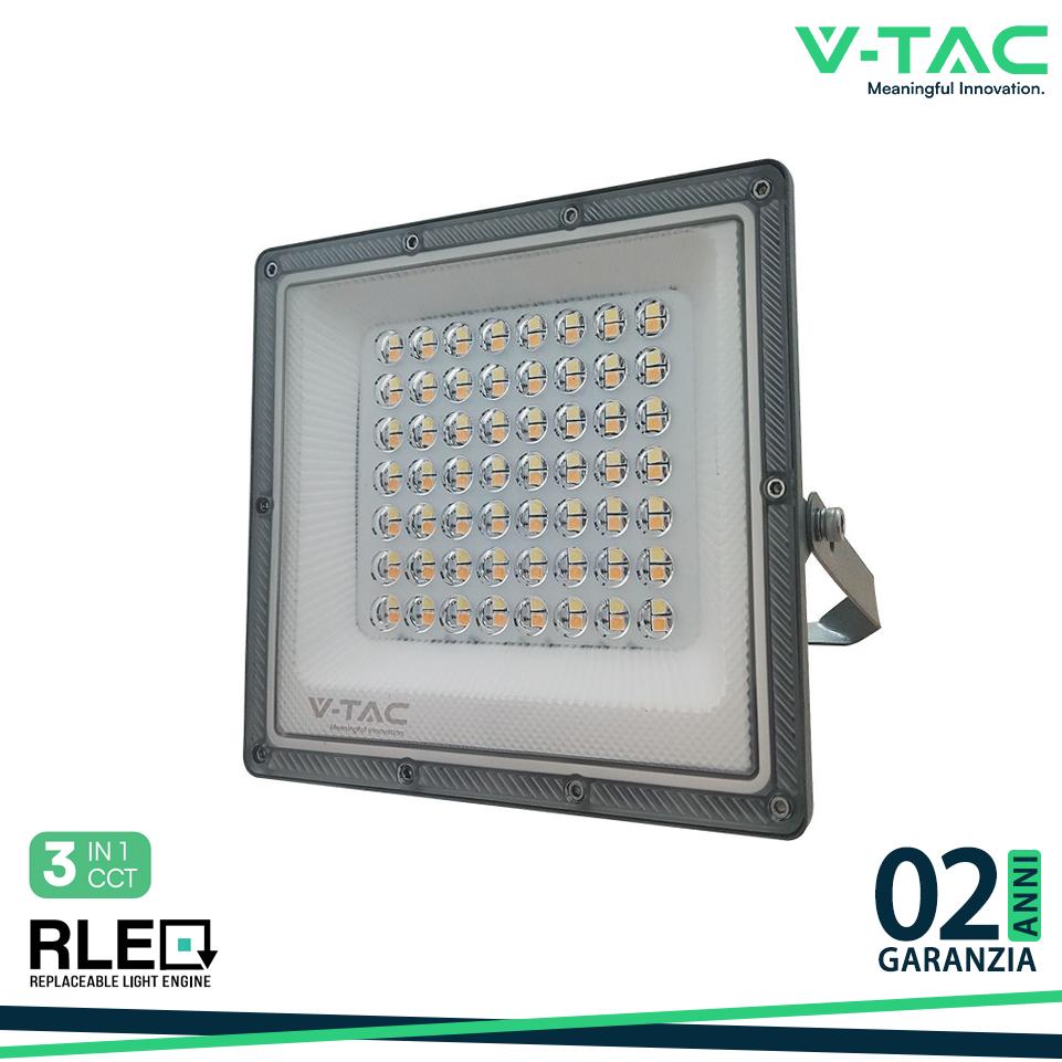 50W LED PROIETTORE 3IN1 CORPO GRIGIO