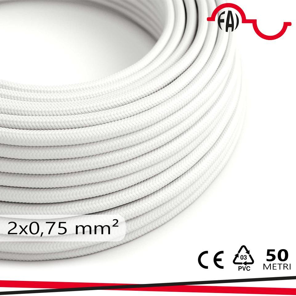 CAVO TONDO 2X0,75MM BIANCO