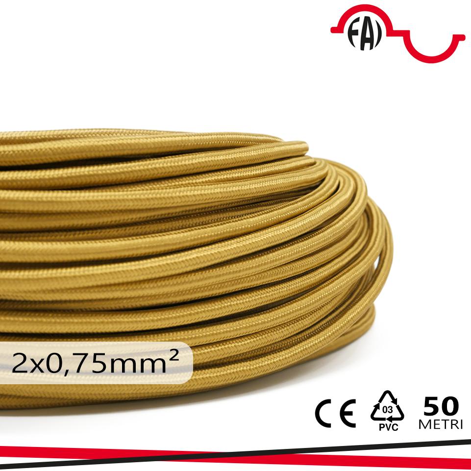 CAVO TONDO 2X0,75MM OTTONE