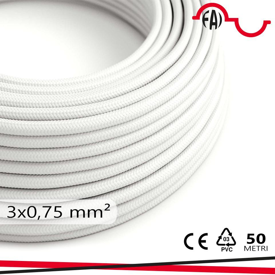 CAVO TONDO 3X0,75MM BIANCO