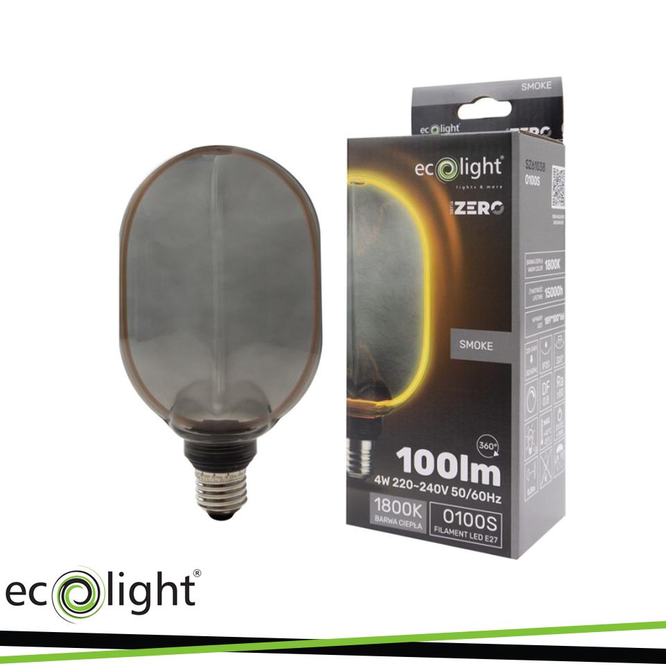 SERIE ZERO 4W 100LM E27 O100   FUME