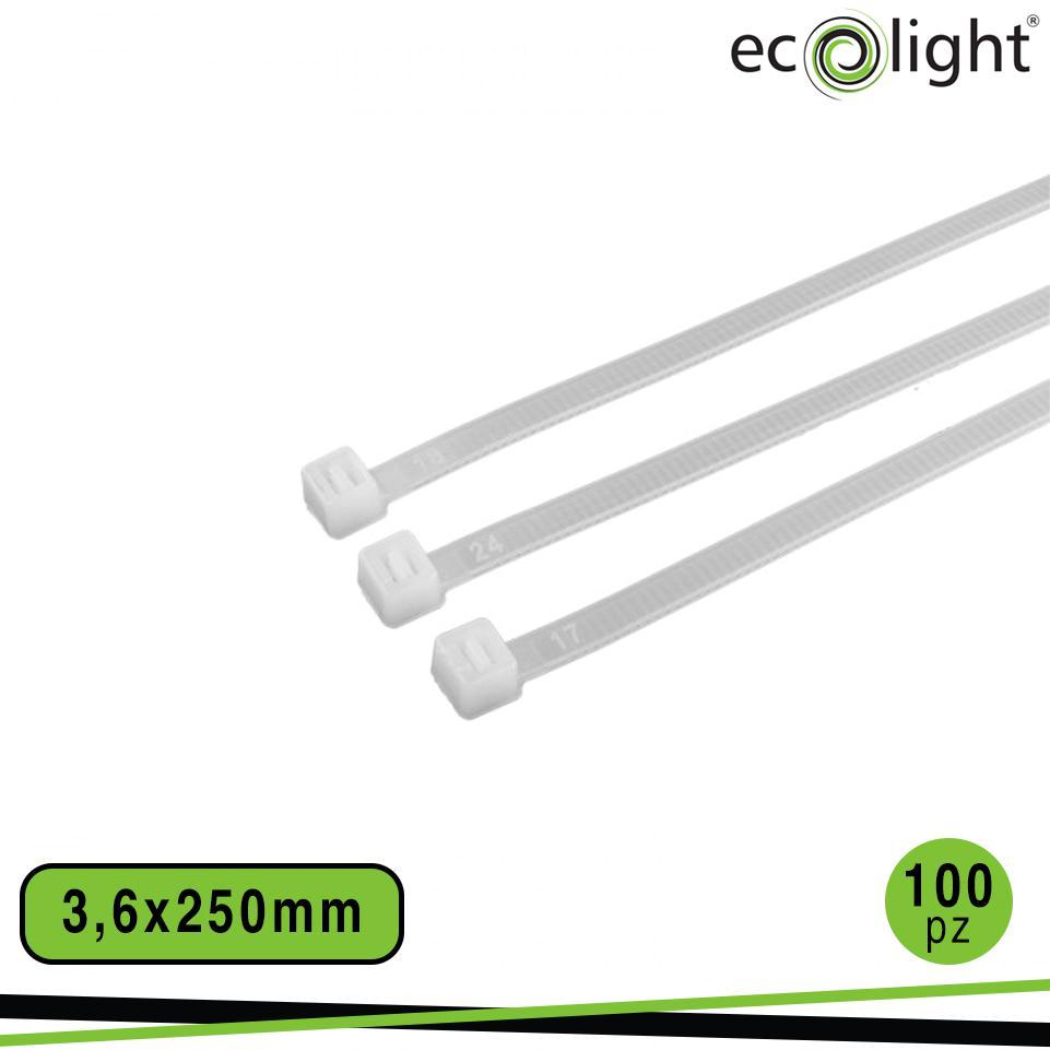 FASCETTA FERMACAVO 3,6X250MM   BIANCO
