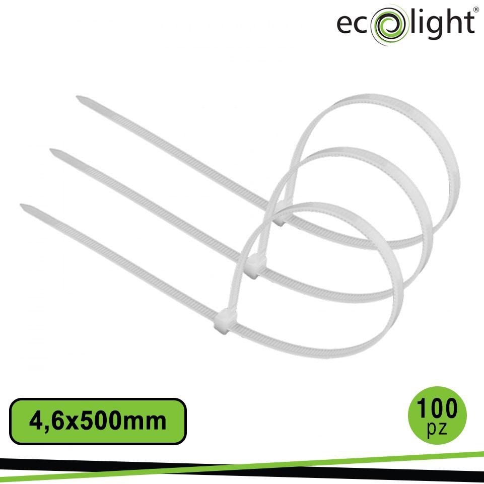 FASCETTA FERMACAVO PREMIUM     4,6X500MM BIANCO
