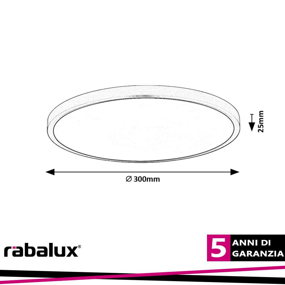 PAULOS,IND.CEIL. LED 24W D30CM, WHITE 4000K