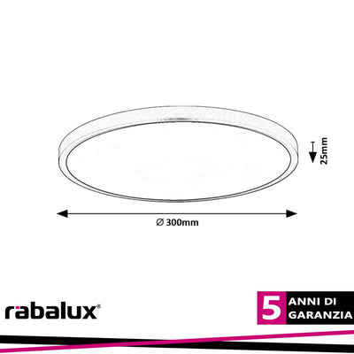 PAULOS,IND.CEIL. LED 24W D30CM, WHITE 4000K