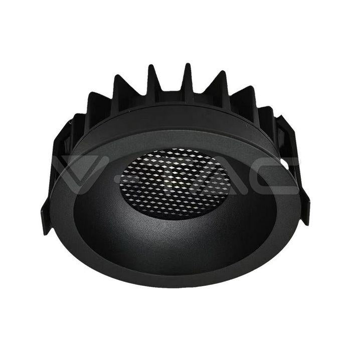 18W FARETTO LED DA INCASSO CHIP LED COB BRIDGELUX A NIDO D APE 3IN1 COLORE NERO