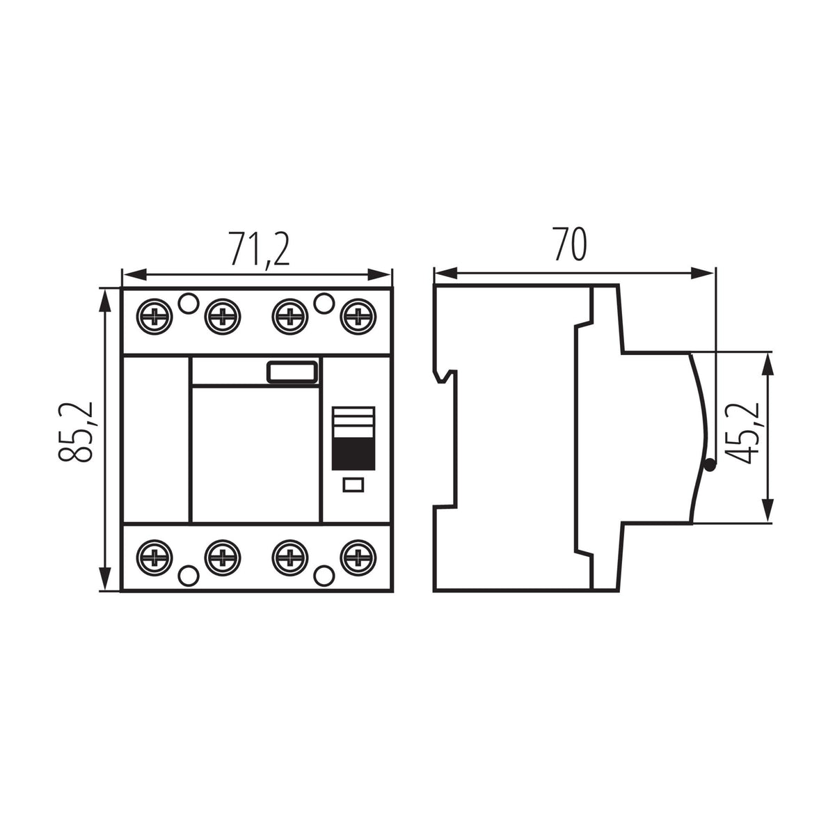INTERRUTTORE DIFFERENZIALE, 4P KRD10-4/40/300-B - KANLUX