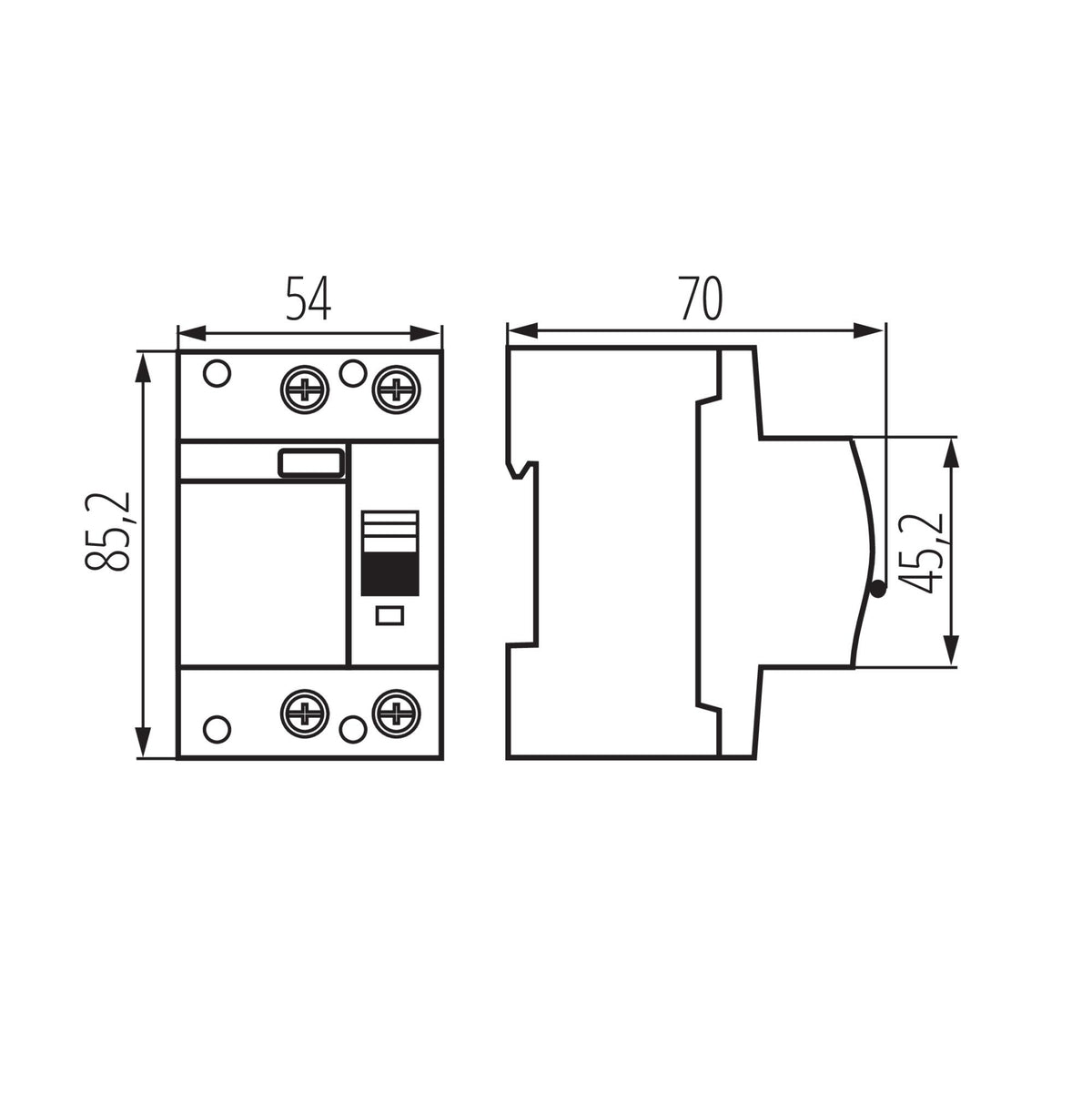 INTERRUTTORE DIFFERENZIALE, 2P KRD10-2/63/300-B - KANLUX