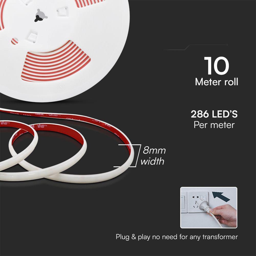 LED COB STRISCIA SET 12W 2025 286 4000K 10M/SET 220V