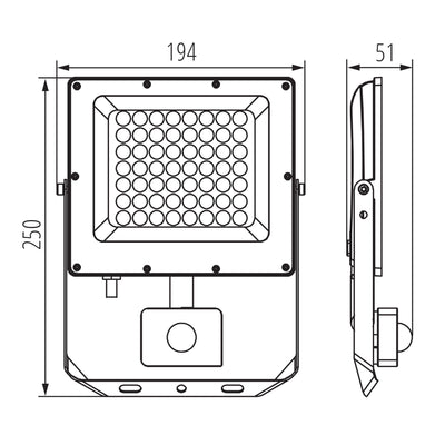 PROIETTORE A LED ACETE 50W CCT SE GR - KANLUX