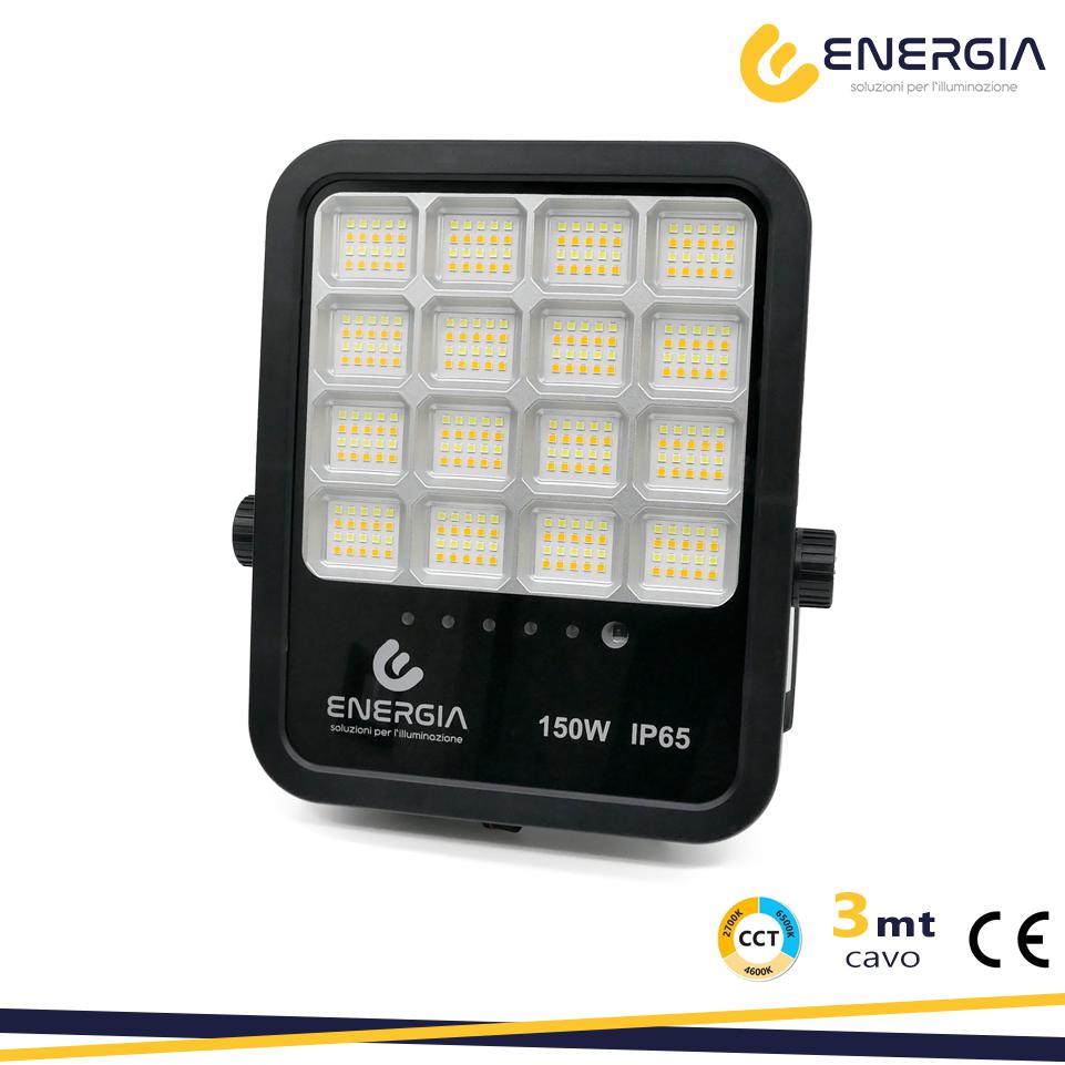 PROIETTORE SOLARE 150W CCT (3000-6400K) 1600LM PANN.15W