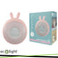 SVEGLIA/LAMPADA NOTTURNA A LED RGB CONIGLIO ROSA MARY S
