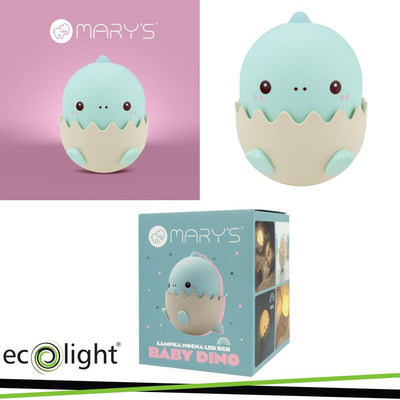LAMPADA NOTTURNA A LED BLU     MARY S BABY DINO RGB