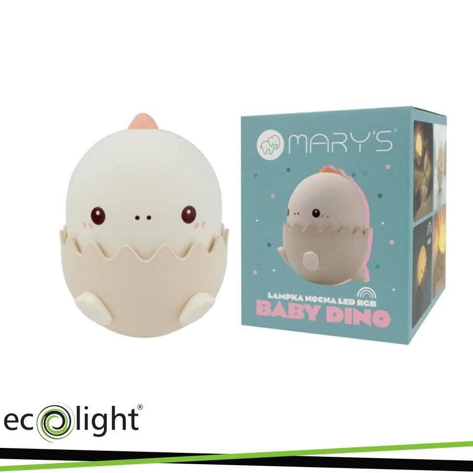 LAMPADA NOTTURNA LED BABY DINO 3000-4000-RGB 1W USB ROSA