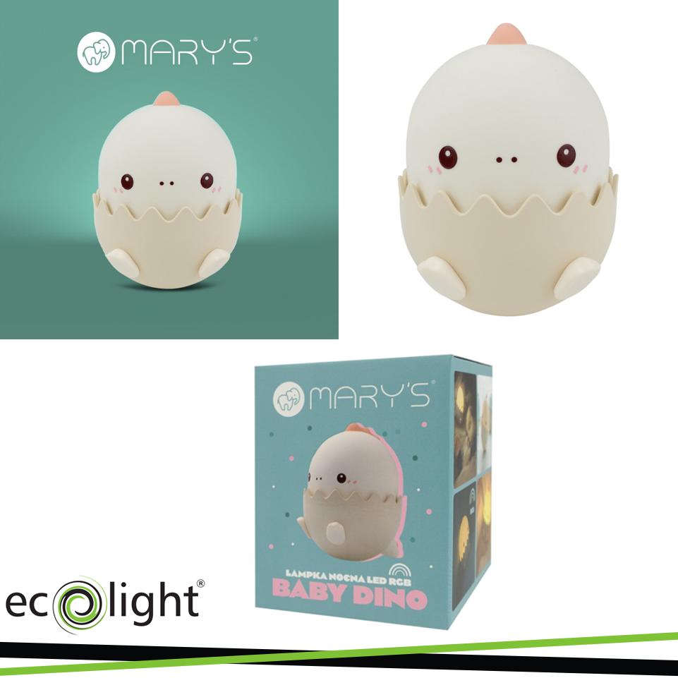 LAMPADA NOTTURNA LED BABY DINO 3000-4000-RGB 1W USB ROSA