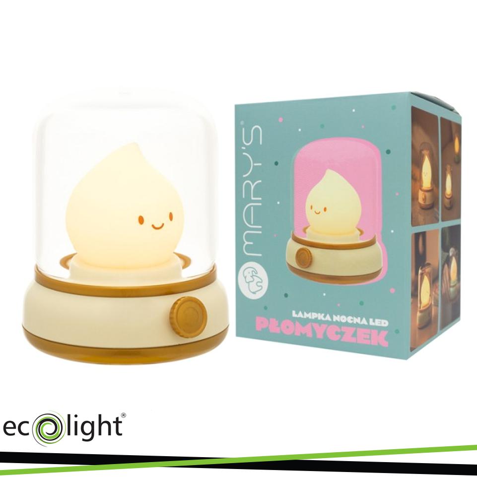 LAMPADA NOTTURNA A LED MARY S  FIAMMA GIALLA